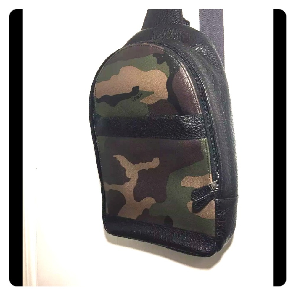 Men’s Coach Camo Crossbody Backpack